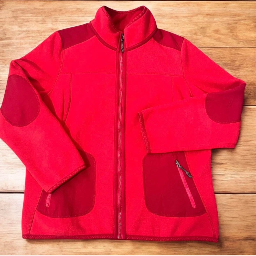 Green Tea XXL juniors red fleece full zip jacket